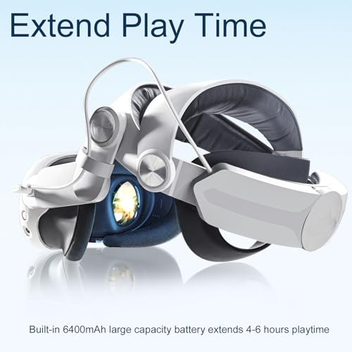 Adjustable Elite Head Strap with Battery Pack for Meta Quest 3 VR