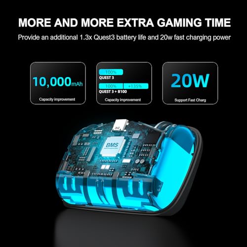 BOBOVR B100 Replacement Battery Pack 10000mAh for S3 Pro